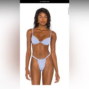 Ruched Underwire Bikini Top & Bottoms - Powder Blue
WeWoreWhat brand